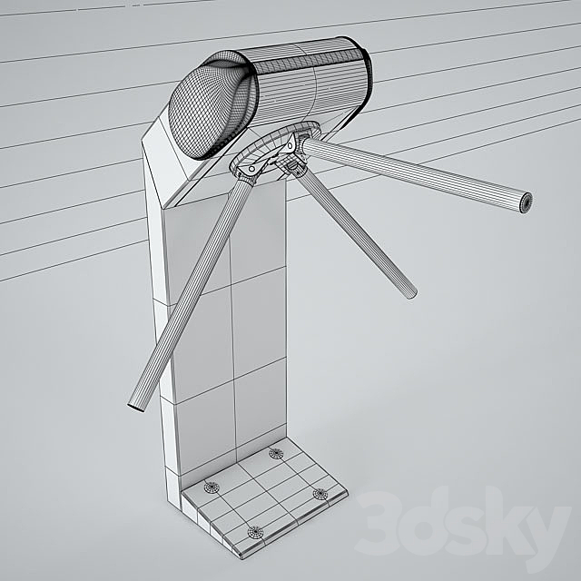 Turnstile PERCo-TTR-08A 3DSMax File - thumbnail 3