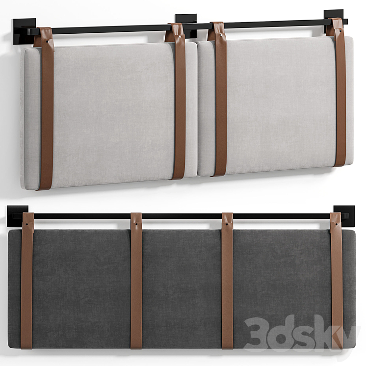 Upholstered Wall Mount Floating Headboard By Nathanjames 3DS Max Model - thumbnail 1