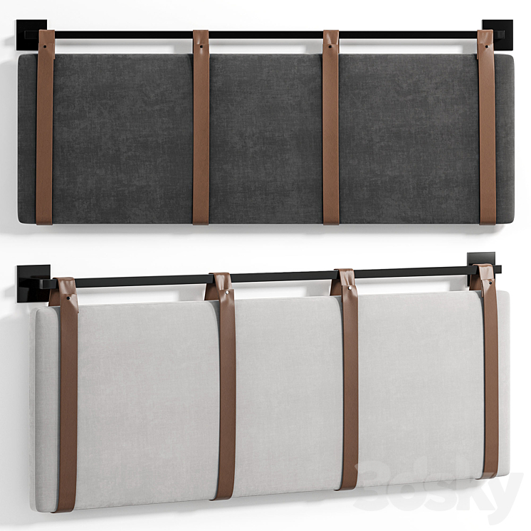 Upholstered Wall Mount Floating Headboard By Nathanjames 3DS Max Model - thumbnail 2