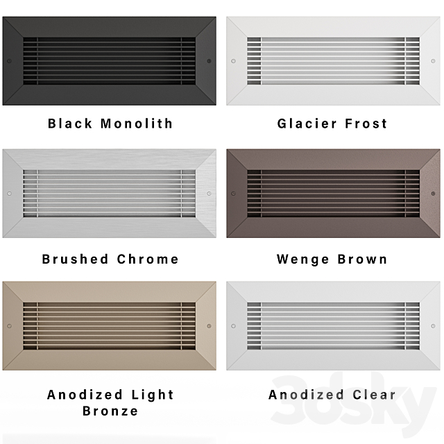 Ventilation grille Kul Grilles 3DS Max Model - thumbnail 2