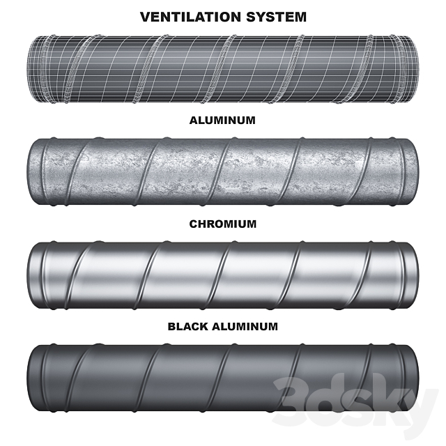 Ventilation System 3DS Max Model - thumbnail 3