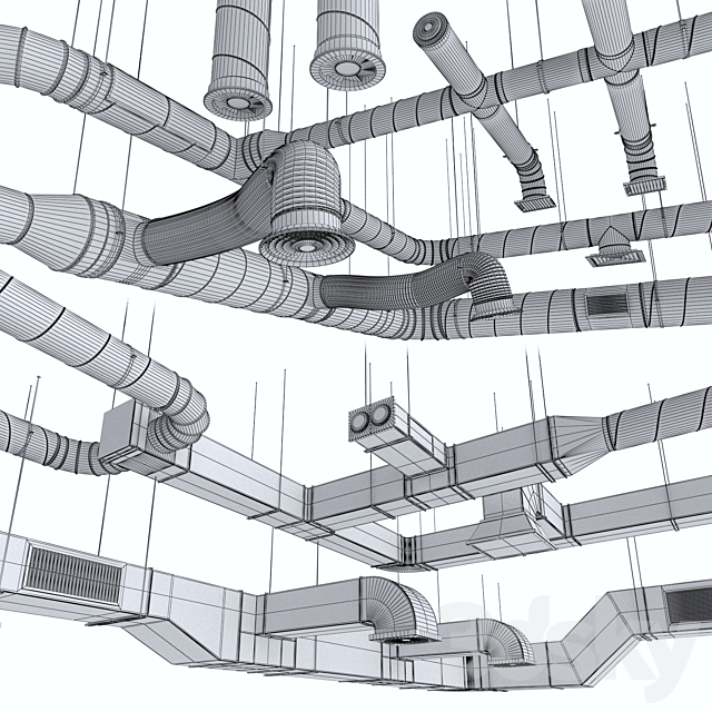 Ventilation system 3DSMax File - thumbnail 3