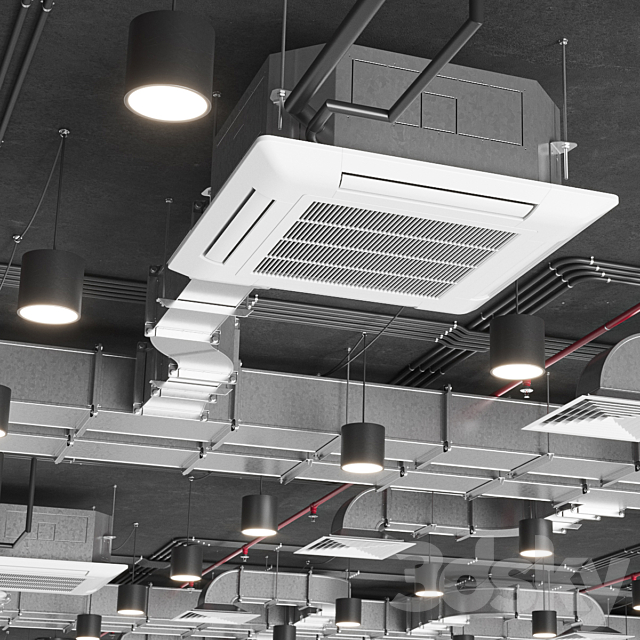 Ventilation system set 01 3ds Max - thumbnail 2