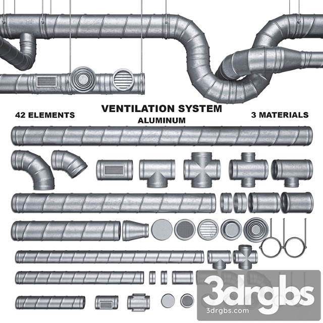 Ventilation system_2 3dsmax Download - thumbnail 1