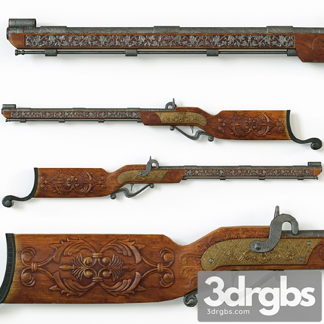 Vintage decorative shotgun 3dsmax Download - thumbnail 1