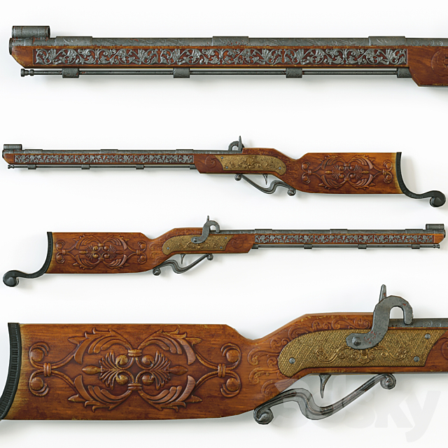 Vintage decorative shotgun 3DSMax File - thumbnail 1