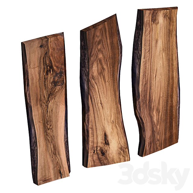 Walnut Slabs | Wood Slabs 3DS Max Model - thumbnail 2