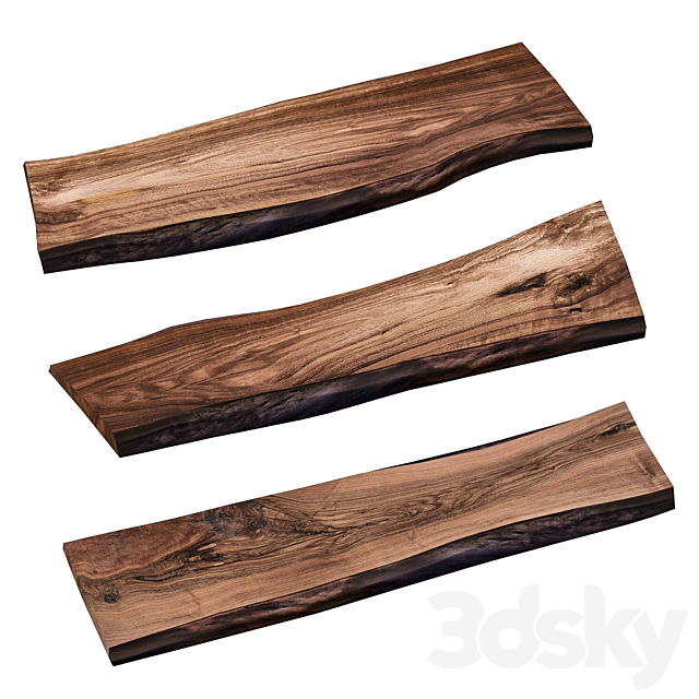 Walnut Slabs | Wood Slabs 3DS Max Model - thumbnail 3