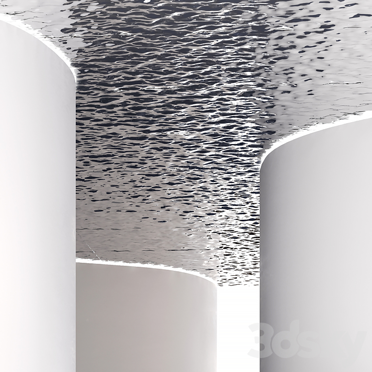 Water Rippled Steel Sheets 3DS Max Model - thumbnail 1