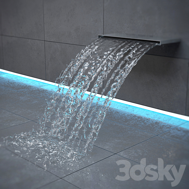 Waterfall for swimming pools 3DSMax File - thumbnail 1