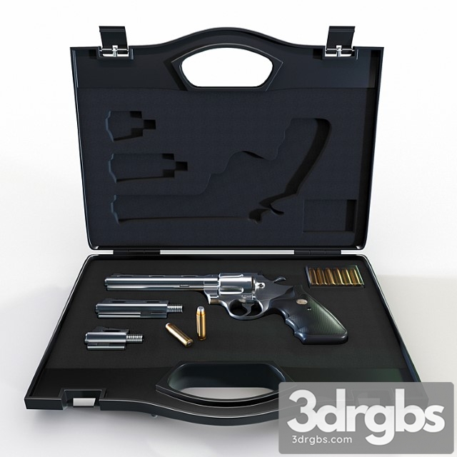 Weapon case with revolver 3dsmax Download - thumbnail 1