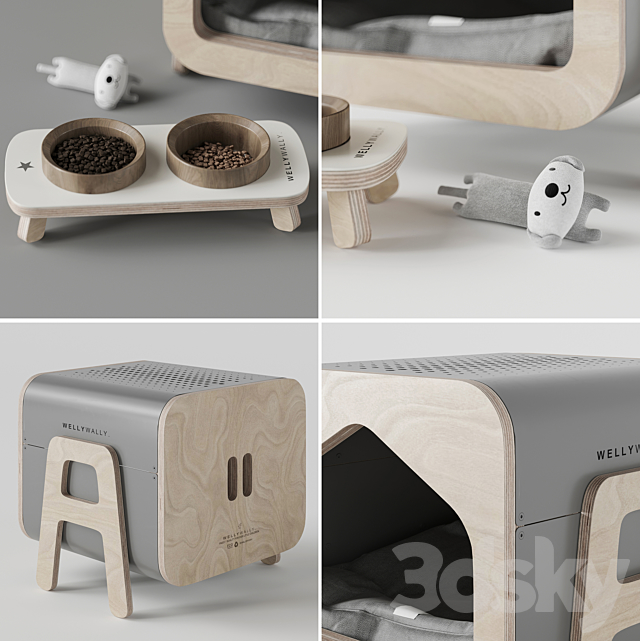 WeelyWally Oslo house and Toscana pet feeder 3DSMax File - thumbnail 3