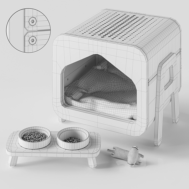 WeelyWally Oslo house and Toscana pet feeder 3DSMax File - thumbnail 5