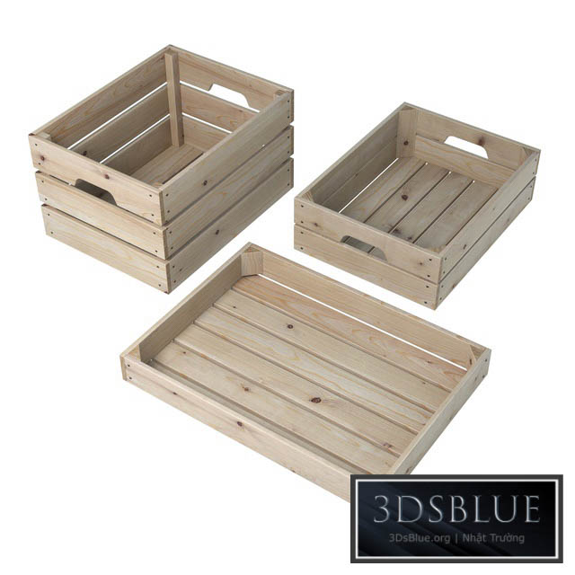 Wooden boxes (3 pcs.) 3DS Max - thumbnail 3