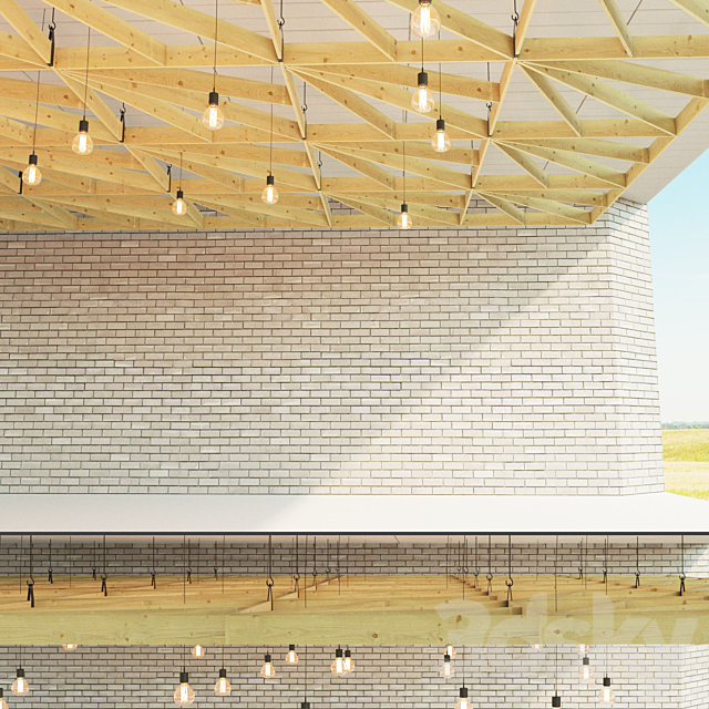 Wooden suspended ceiling 4 3DSMax File - thumbnail 2