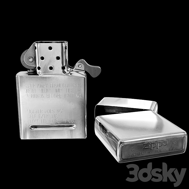 Zippo 3DS Max Model - thumbnail 1