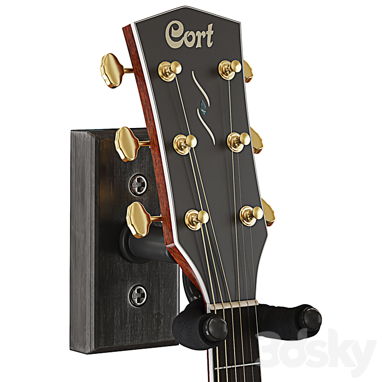 Acoustic Guitar Cort OC8 Natural 3DS Max - thumbnail 2