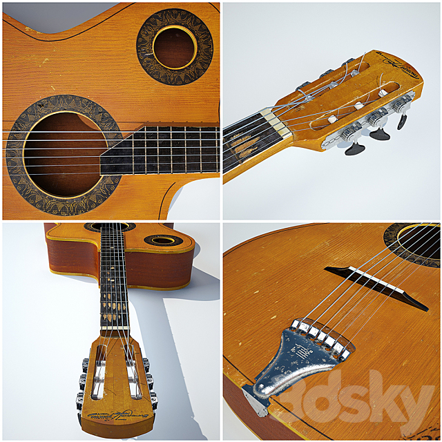 Acoustic Guitar “Zornitsa” 3DS Max Model - thumbnail 3