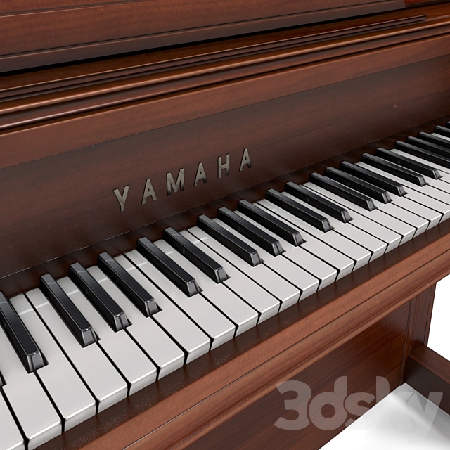 Acoustic piano Yamaha M2 SM 3DS Max Model - thumbnail 2