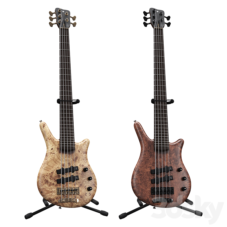 Bass Guitar Warwick Thumb NT 5 3DS Max - thumbnail 1