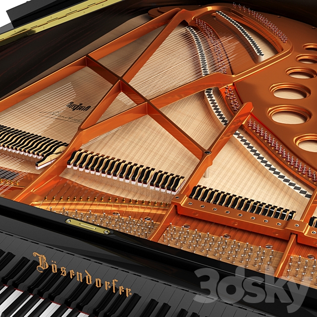 Bosendorfer 200 3DS Max Model - thumbnail 4