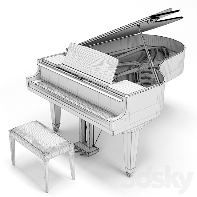 Bosendorfer 200 3DS Max Model - thumbnail 6