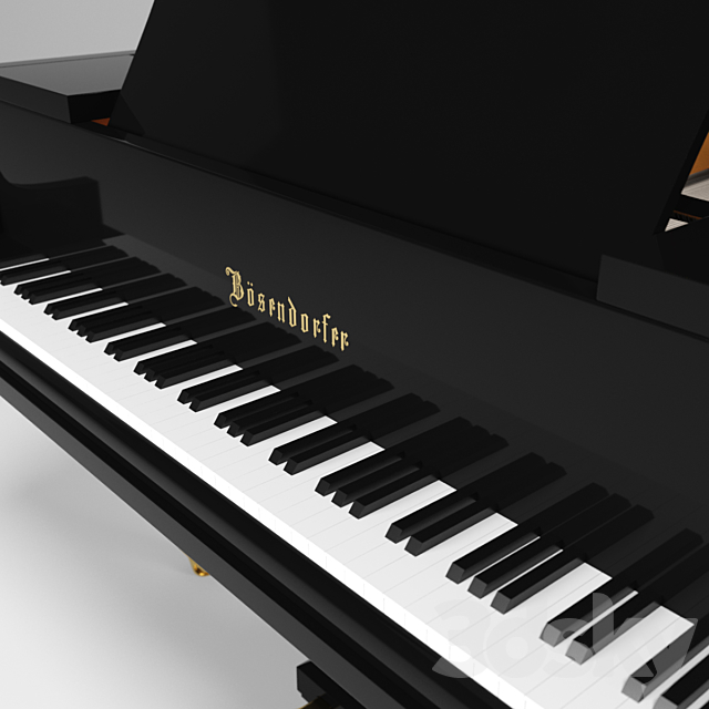 Bosendorfer Gran Piano 3DS Max Model - thumbnail 3