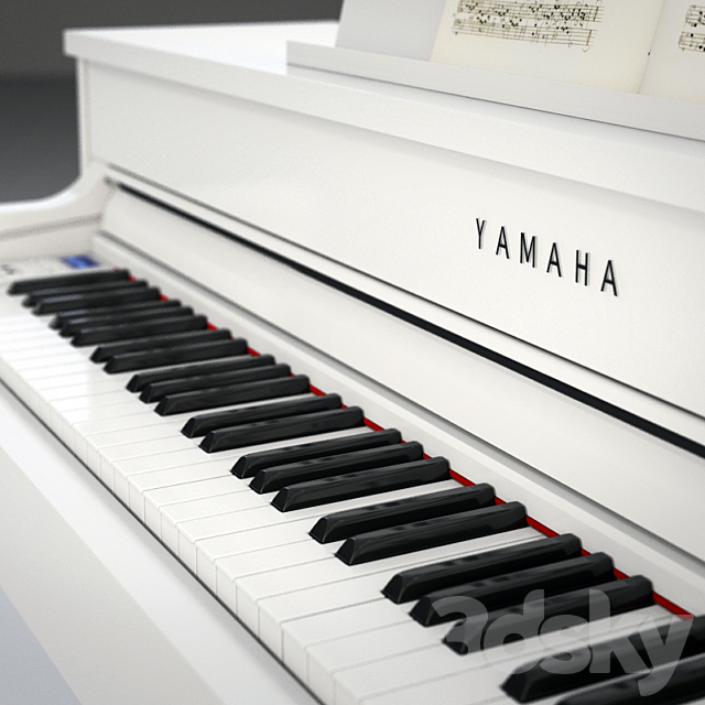 Digital piano YAMAHA Clavinova Cpl 535 3DS Max Model - thumbnail 3