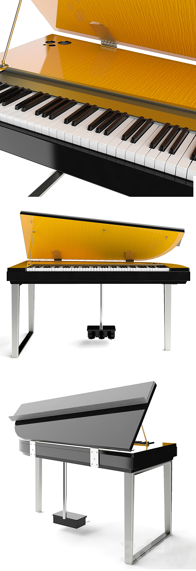 Digital Piano Yamaha Modus H01 3DS Max Model - thumbnail 2