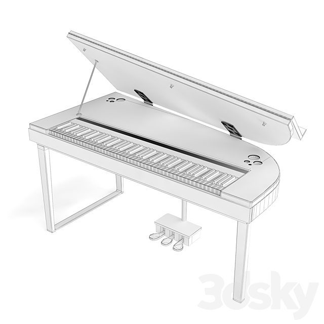 Digital Piano Yamaha Modus H01 3DS Max Model - thumbnail 3