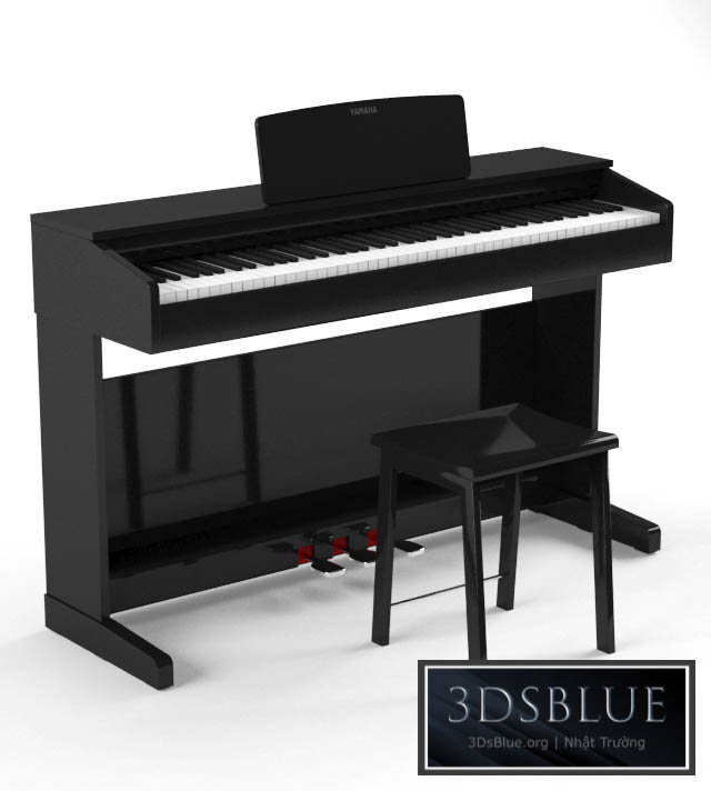 Digital piano YAMAHA YDP-143 WH & B 3DS Max - thumbnail 3