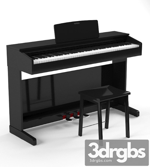 Digital Piano Yamaha YDP 143 WH B 3dsmax Download - thumbnail 1