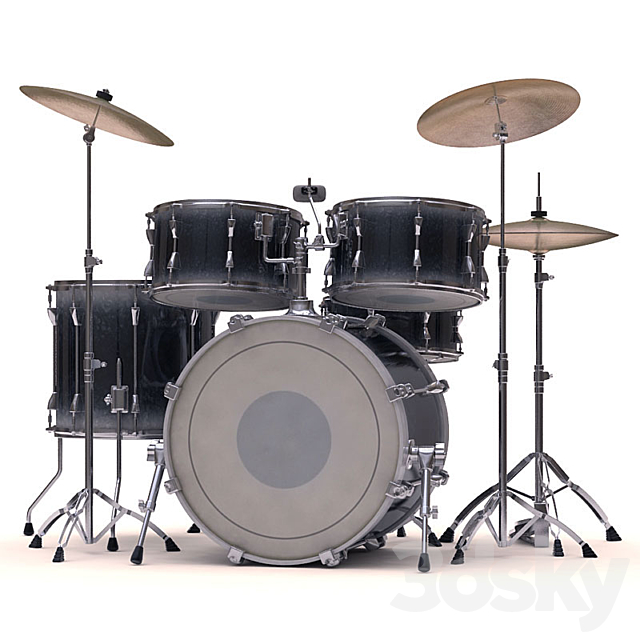 Drum set 3ds Max - thumbnail 1