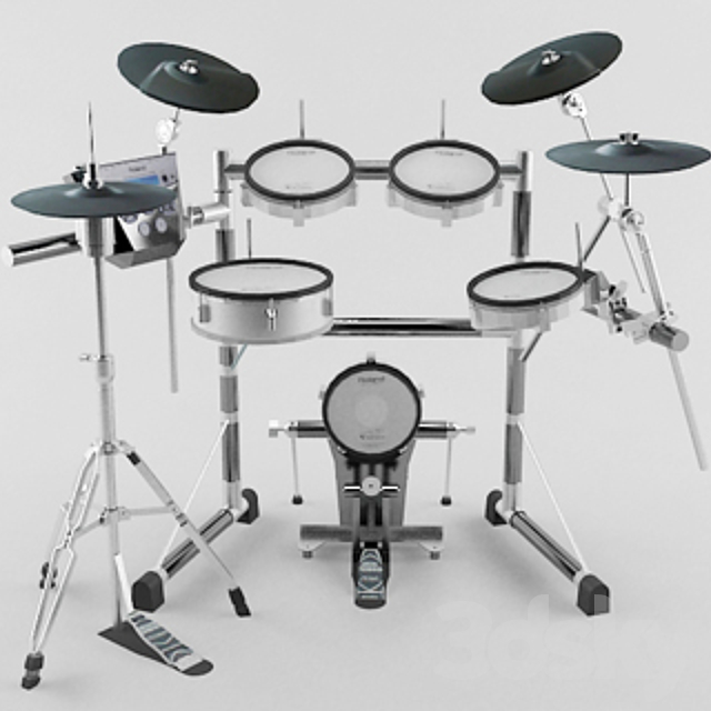 Drum set 3DSMax File - thumbnail 1