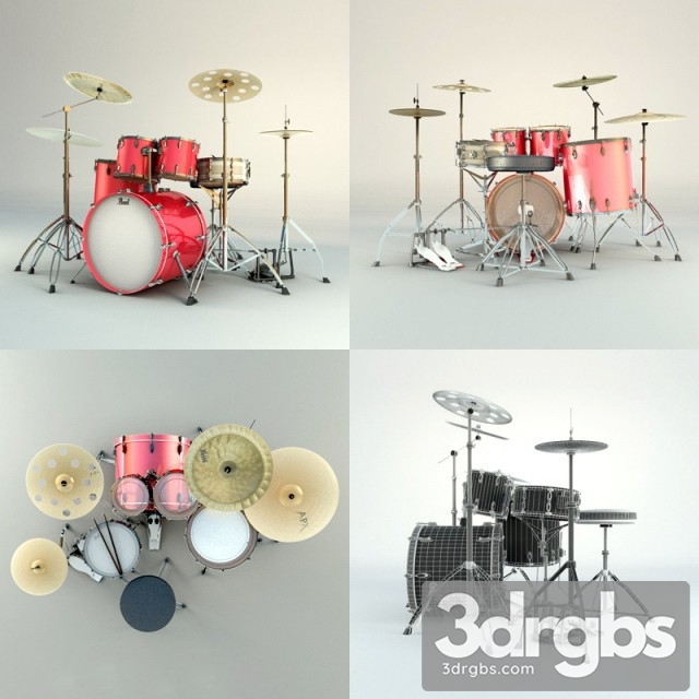 Drumms Set 3dsmax Download - thumbnail 1