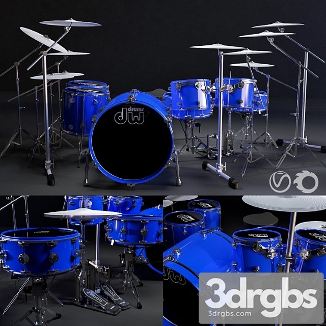 Dw drum set 3dsmax Download - thumbnail 1