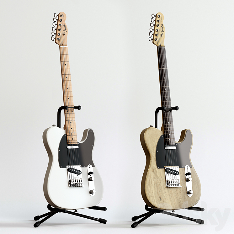 Electric Guitar Fender Telecaster 3DS Max - thumbnail 1