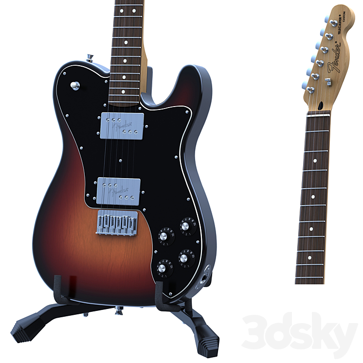 Electric Guitar Fender Telecaster 3DS Max - thumbnail 1