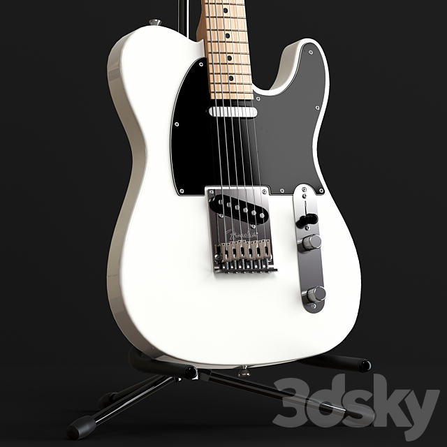 Electric Guitar Fender Telecaster 3DSMax File - thumbnail 4