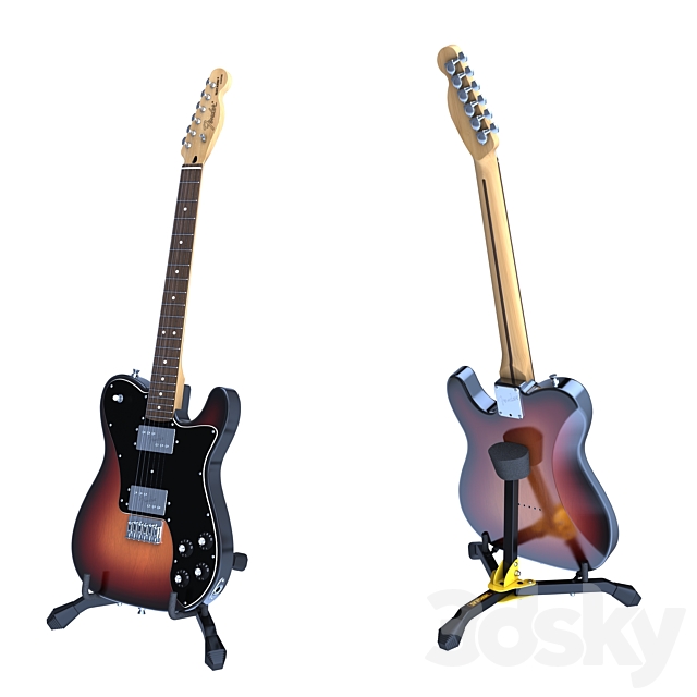 Electric Guitar Fender Telecaster 3DSMax File - thumbnail 3