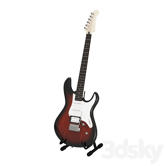 Electric Guitar Yamaha Pacifica012 3DS Max Model - thumbnail 3