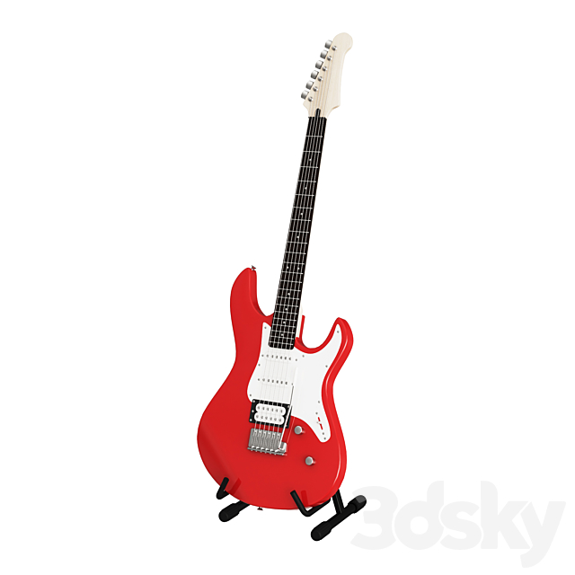 Electric Guitar Yamaha Pacifica012 3DS Max Model - thumbnail 5