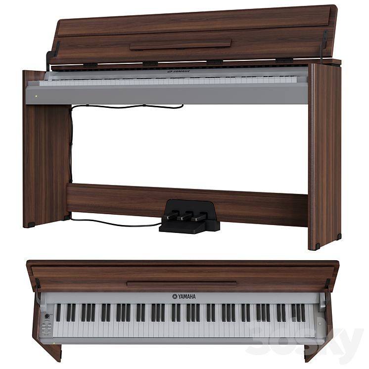 Electric piano Yamaha YDP-S30 3DS Max - thumbnail 2