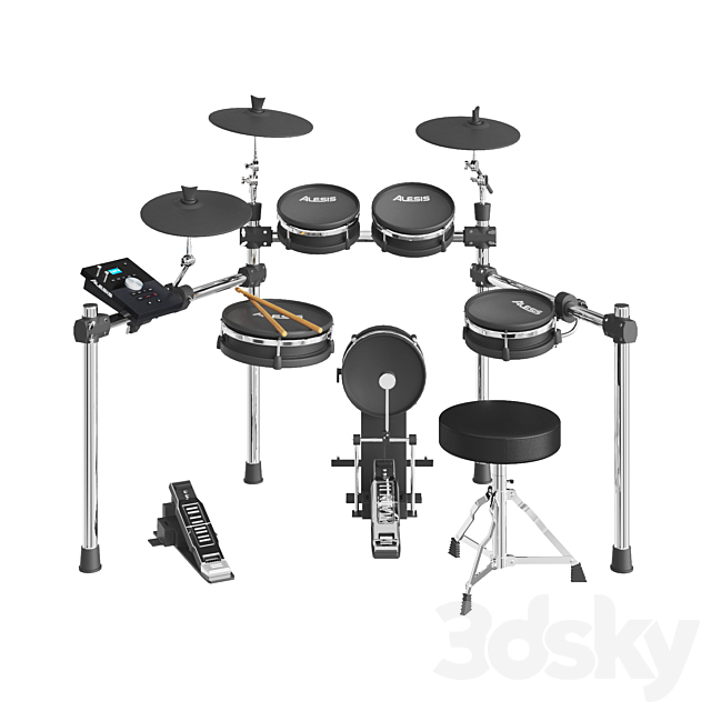 Electronic drum kit Alesis Command Mesh 3ds Max - thumbnail 1