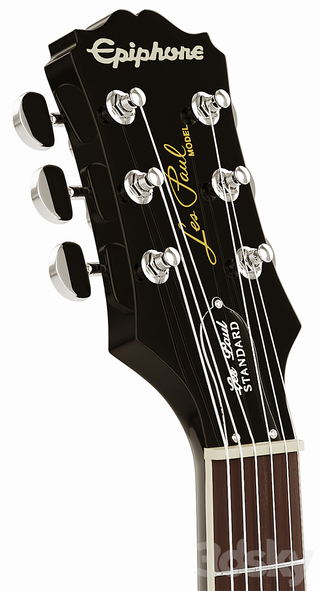 Epiphone Les Paul Standard Ebony 3DSMax File - thumbnail 3