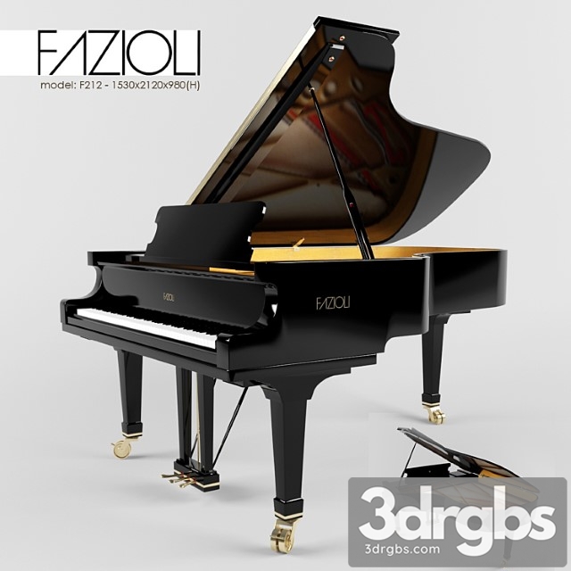 F212 Fazioli Piano 3dsmax Download - thumbnail 1