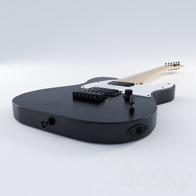 Fender telecaster 3DS Max Model - thumbnail 2