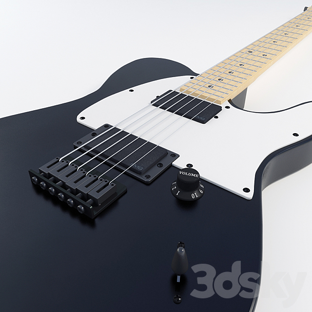 Fender telecaster 3DS Max Model - thumbnail 3