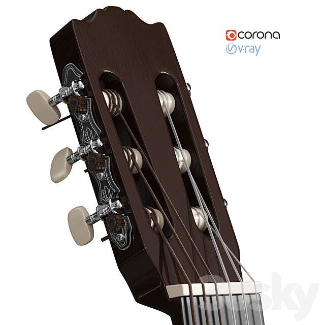 Guitar 3DS Max Model - thumbnail 4