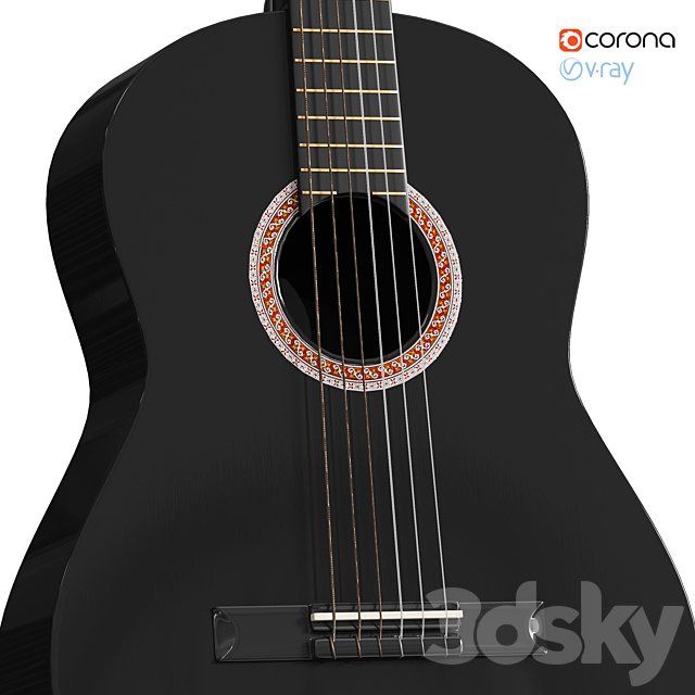 Guitar 3DS Max Model - thumbnail 5